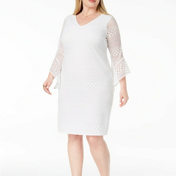 alfani white lace dress